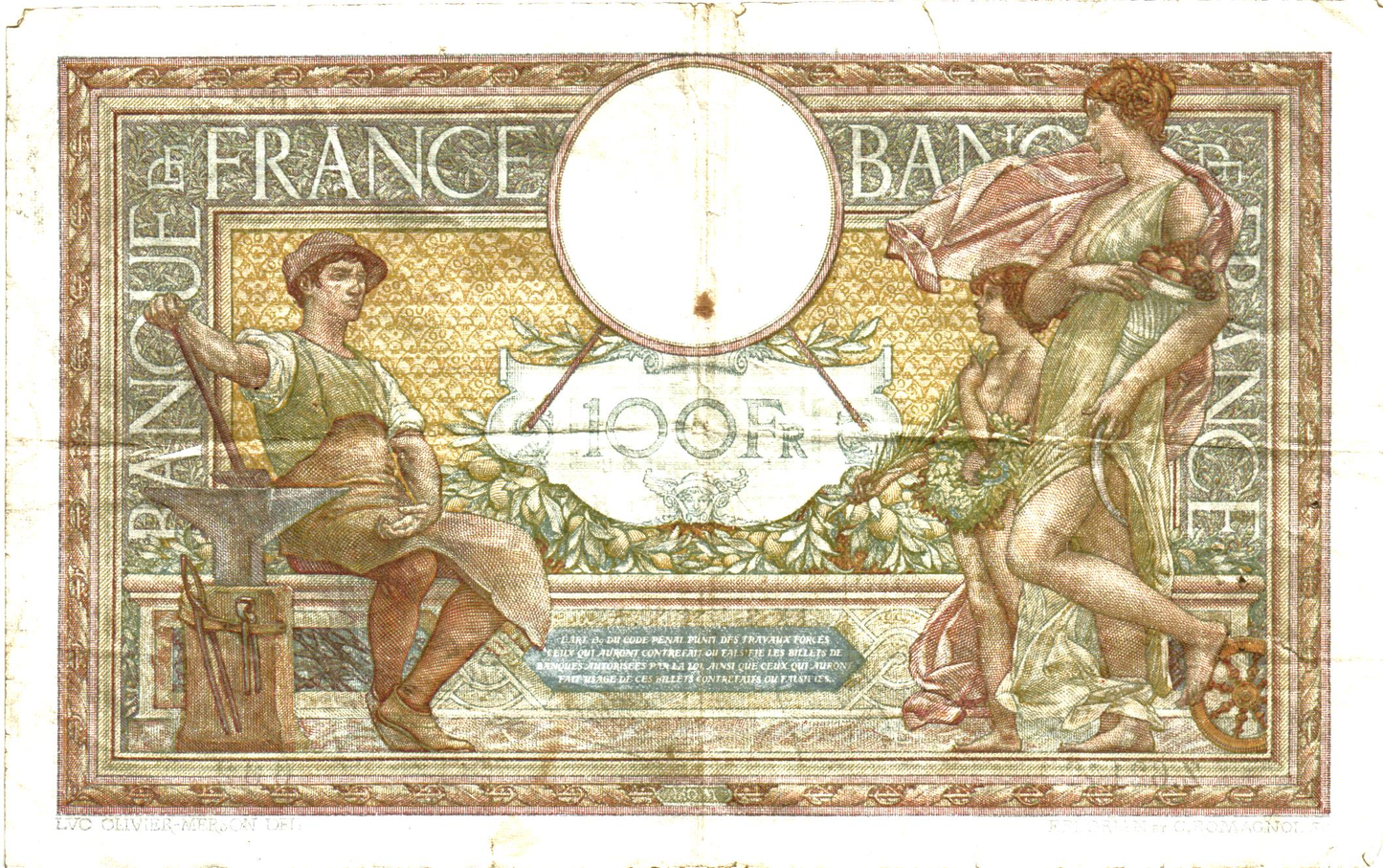 France 100 Francs 2938,  F#25/34, P#86b, alphabet 62001-62500