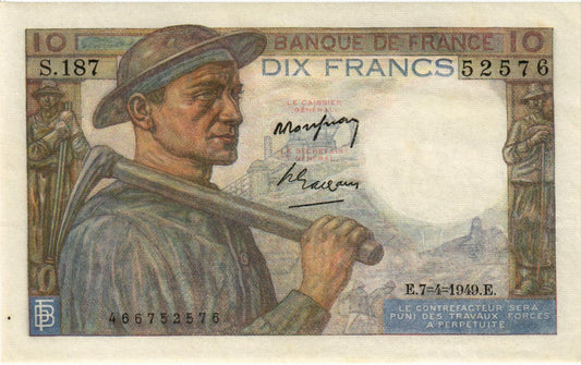 France 10 Francs 1949, P99, UNC