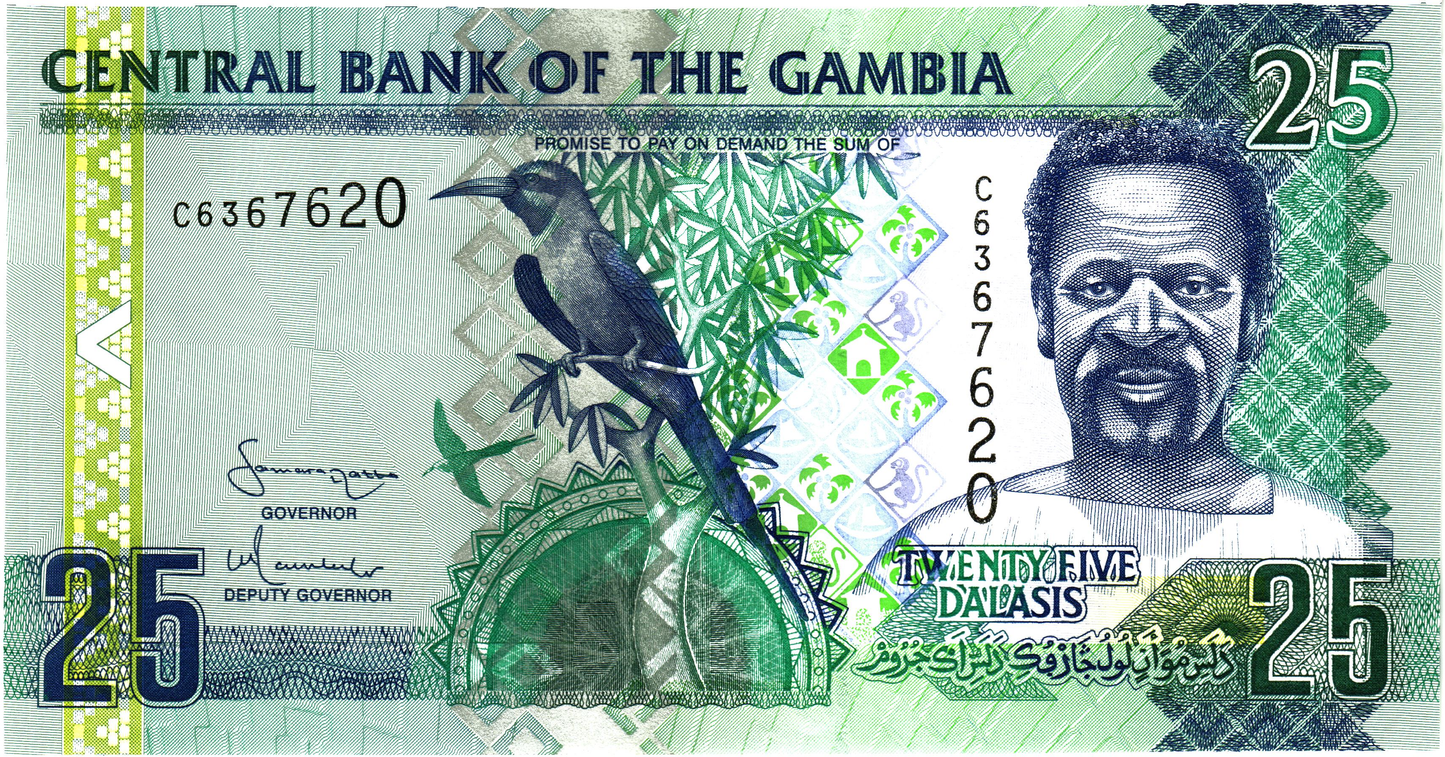 Gambia 25 Dalasis 2006, P27, UNC