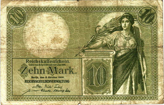 Germany 10 Mark 1906, P9, VG