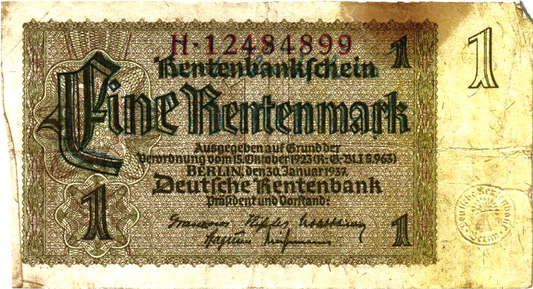 Germany 1 Rentenmark 1937, P173b, G