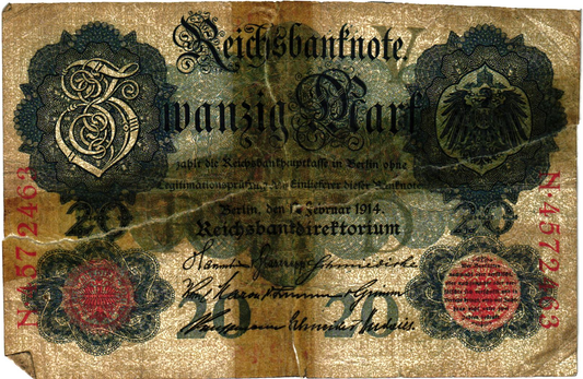 Germany 20 Mark 1914, P46b