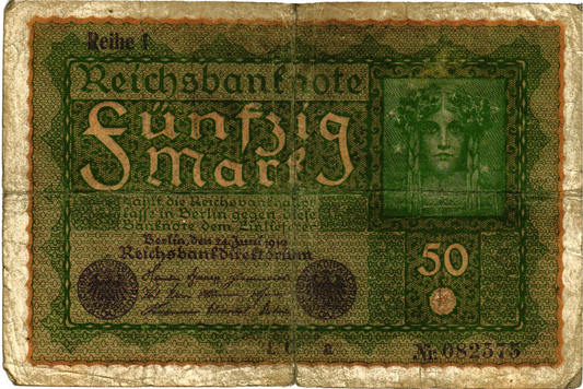 Germany, Reichsbanknote 50 Mark 1919, P66, G