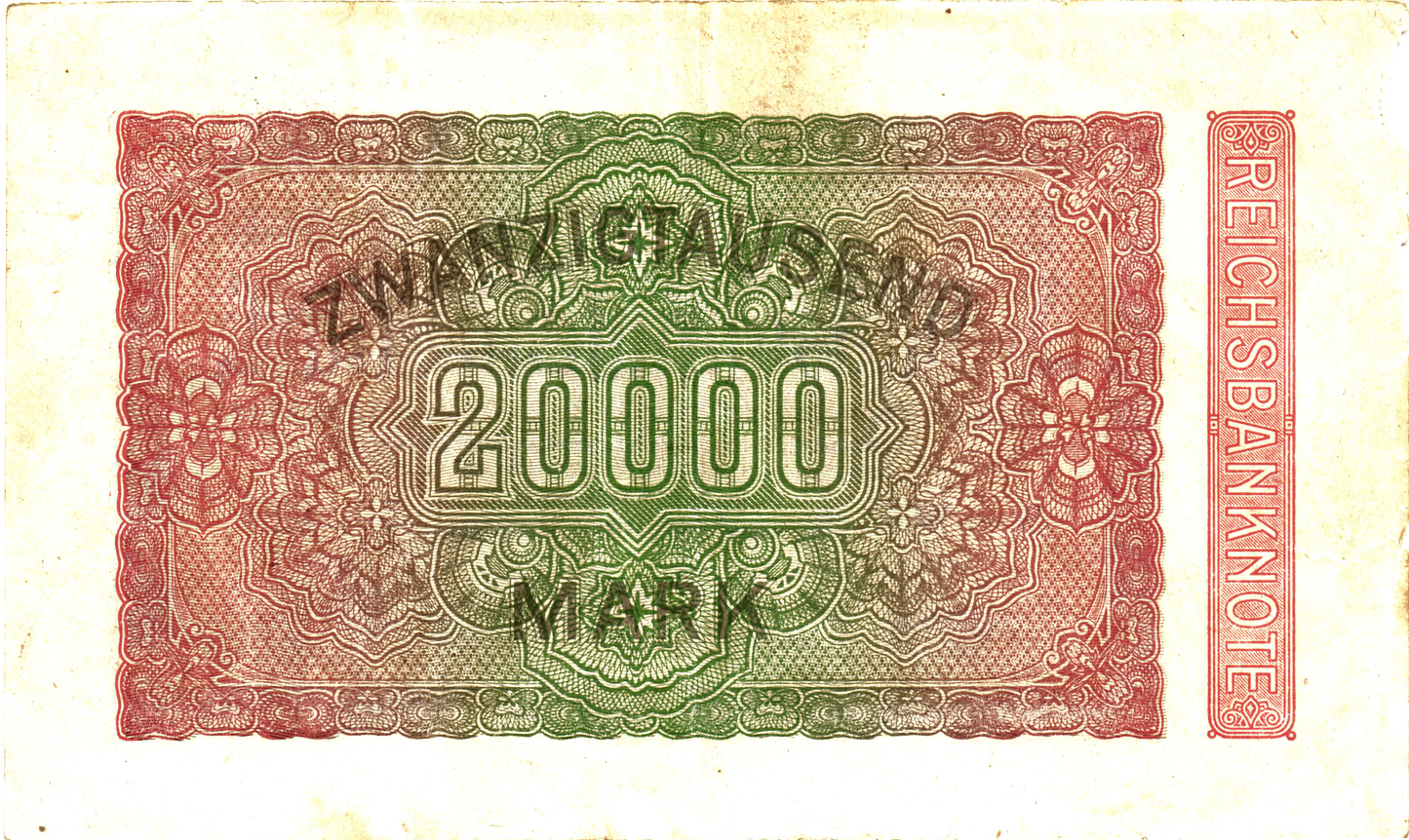 Germany 20000 Mark 1923, P85, aUNC