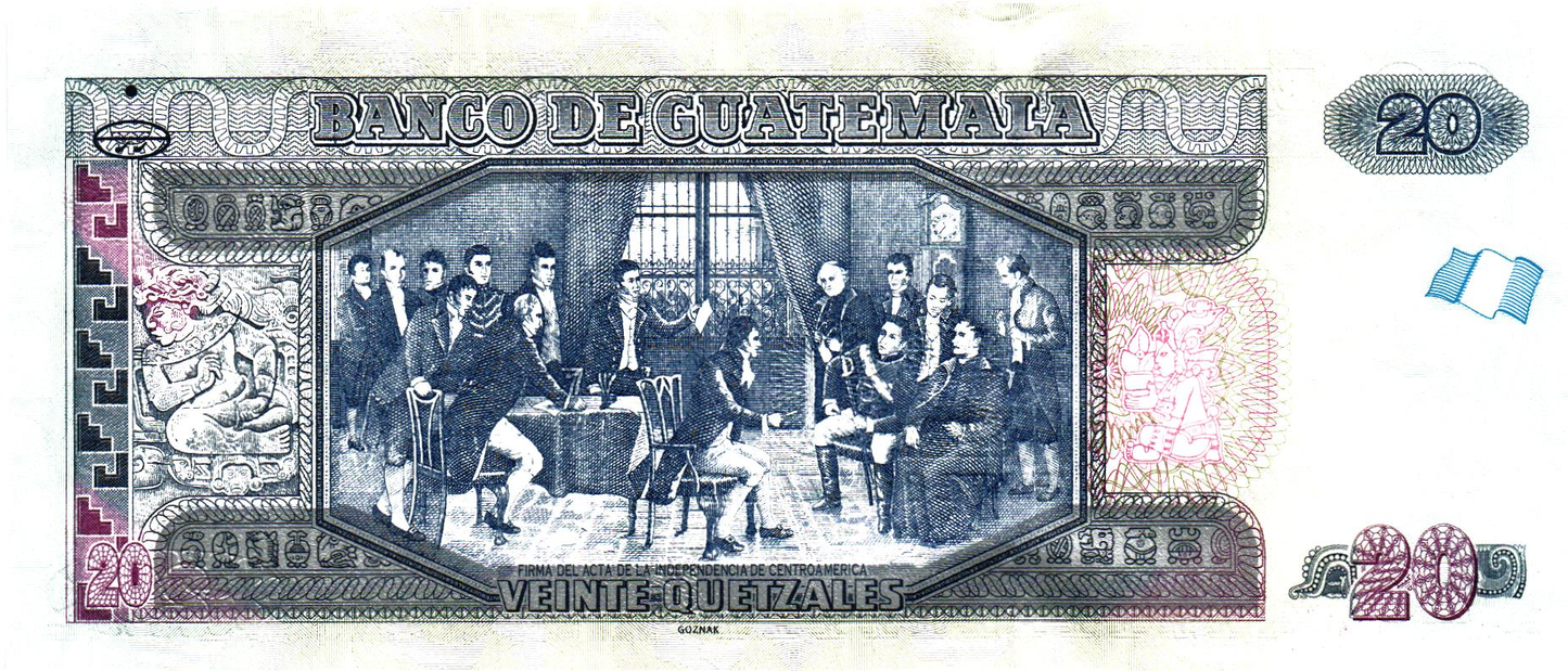 Guatemala 20 Quetzales 2011, P124, UNC