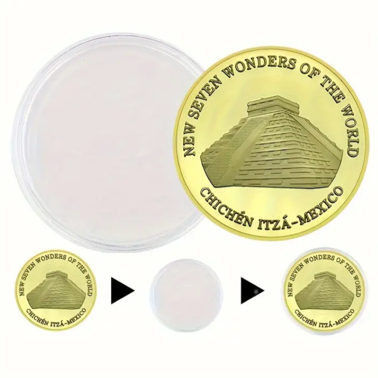 Coins 7 Wonders of the World Gilded