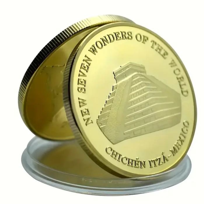 Coins 7 Wonders of the World Gilded