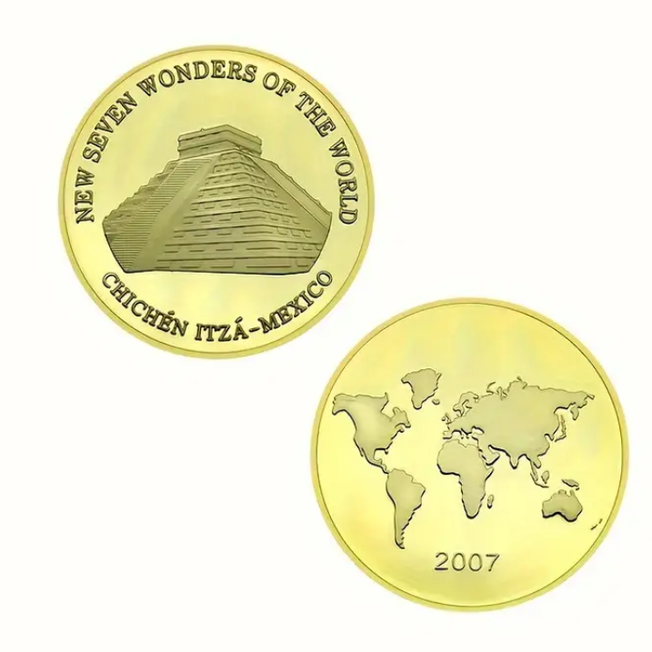 Coins 7 Wonders of the World Gilded