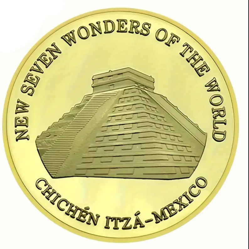Coins 7 Wonders of the World Gilded