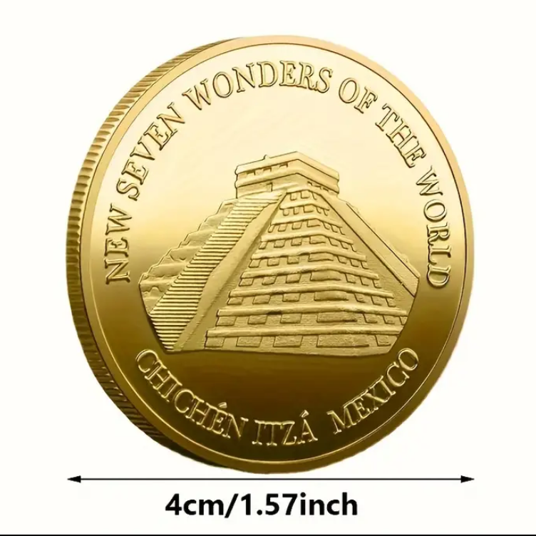 Coins 7 Wonders of the World Gilded