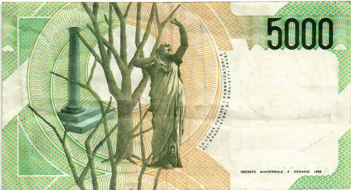 Italy 5000 Lire 1985, P11a, VF