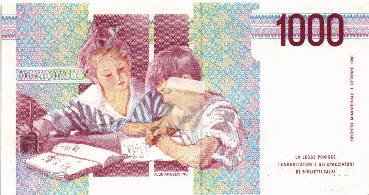 Italy 1000 Lire 1990, P114a, aUNC