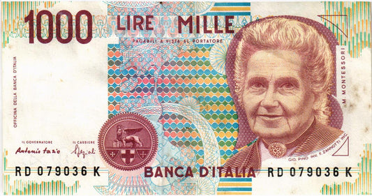 Italy 1000 Lire 1990, P114b, G