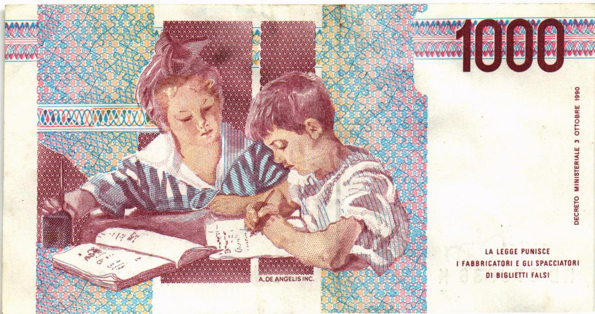 Italy 1000 Lire 1990, P114b, G