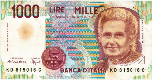 Italy 1000 Lire 1990, P114b, G