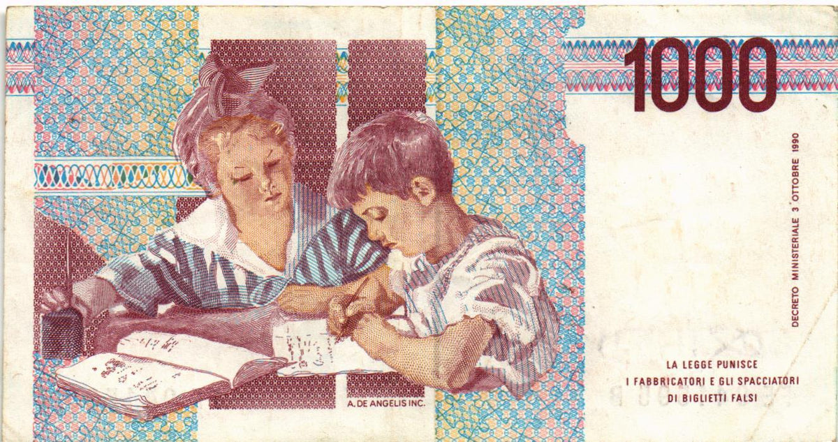 Italy 1000 Lire 1990, P114c, F