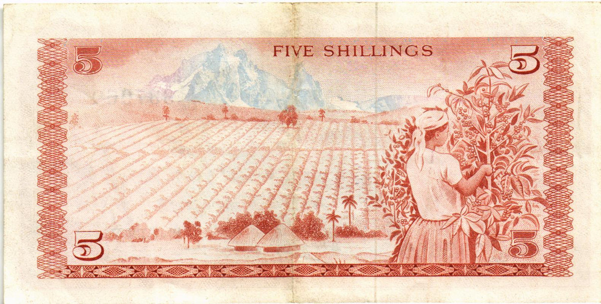 Kenya 5 Shillings 1977, P11d, VF