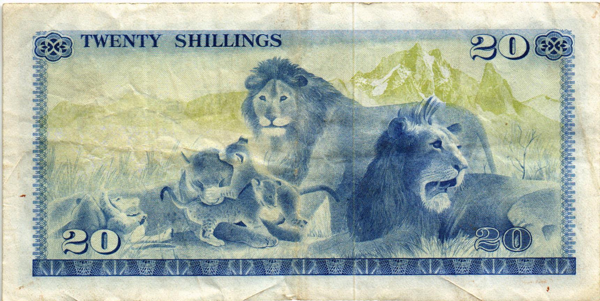Kenya 20 Shillings 1977, P13d, VF