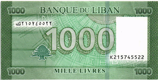 Lebanon 1000 Livres 2011-2016, P90, F