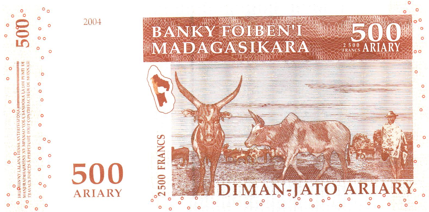 Madagascar 500 Ariary 2004, P88, UNC