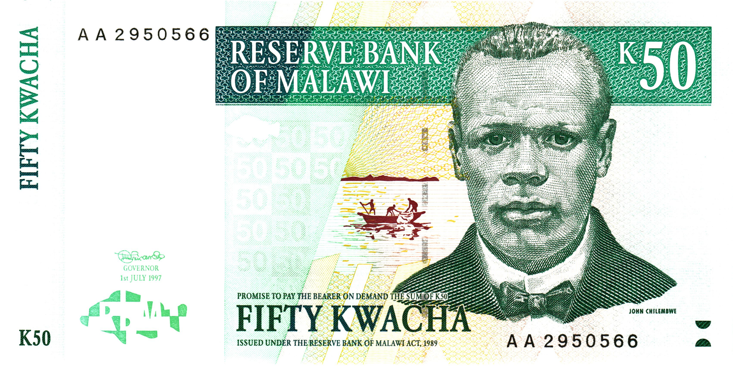 Malawi 50 Kwacha 1997, P39, UNC