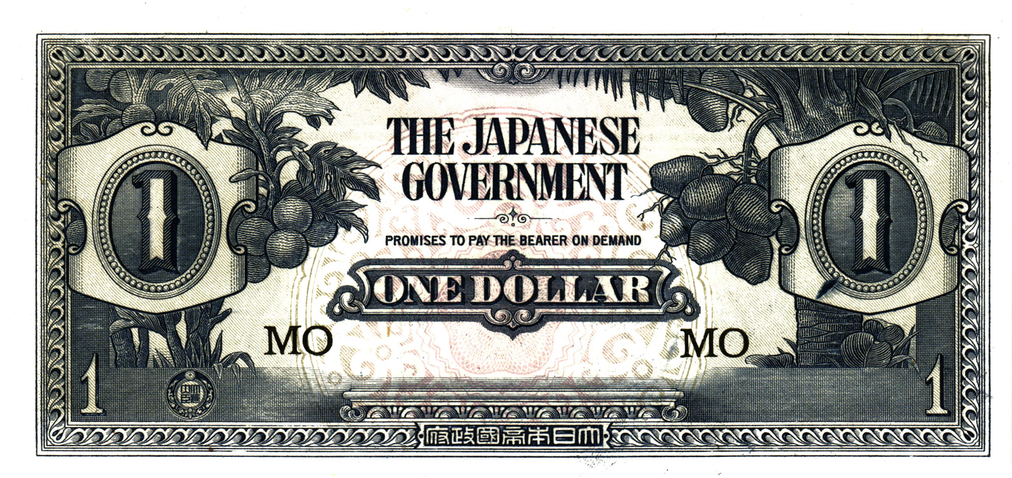 Malaya 1 Dollar "Banana Money" ND (1942-1945), PM5c, UNC
