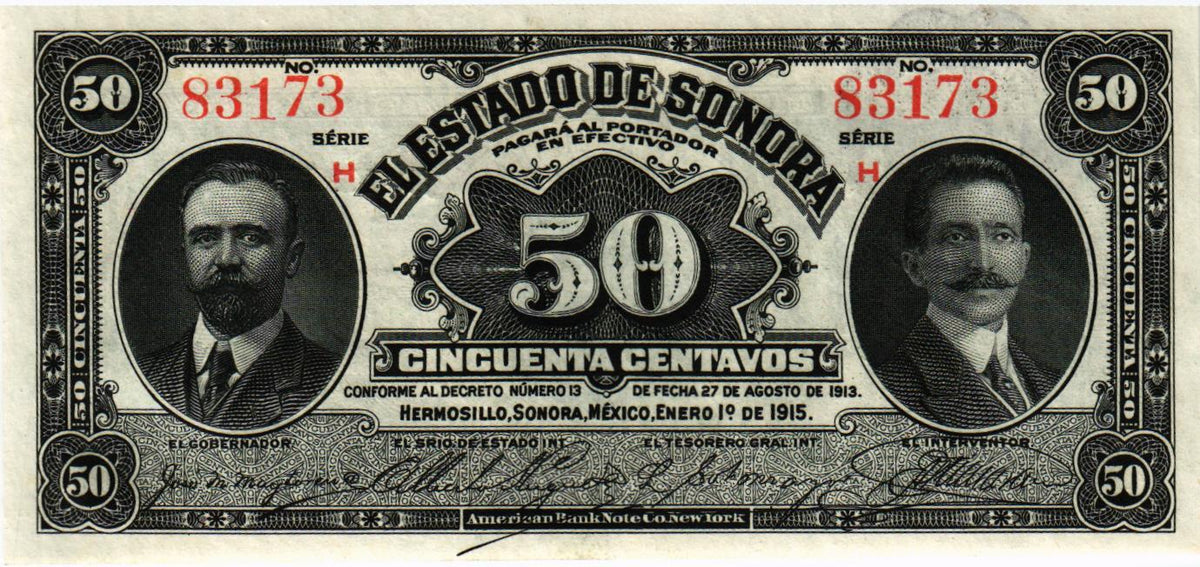 Mexico 50 Centavos 1915, PS1070, UNC