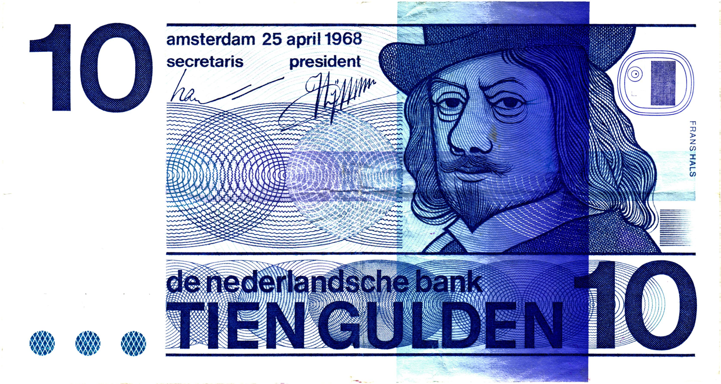 Netherlands 10 Gulden 1968, P91b, F/VF