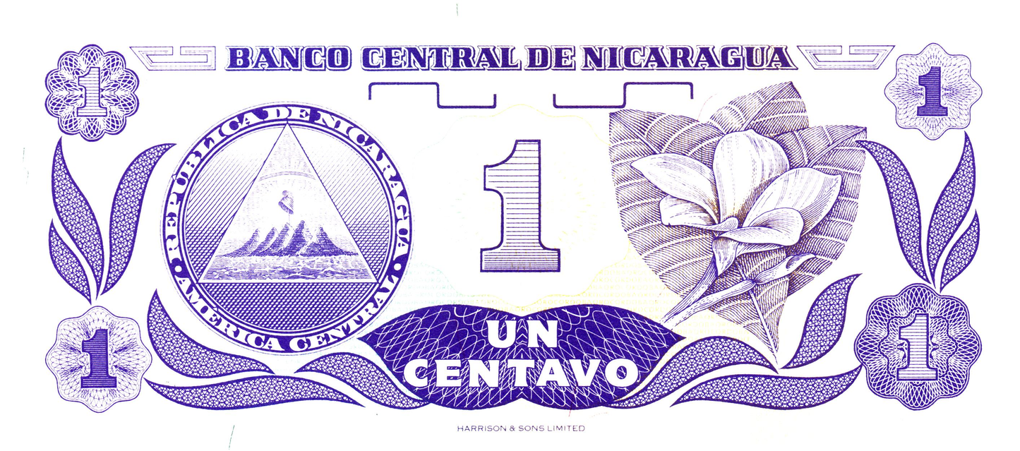 Nicaragua 1 Centavo + 25 Centavo ND, P167+P168, UNC