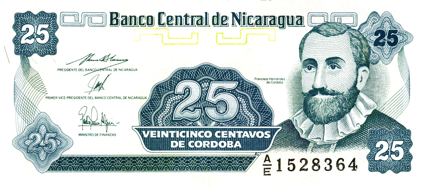 Nicaragua 1 Centavo + 25 Centavo ND, P167+P168, UNC