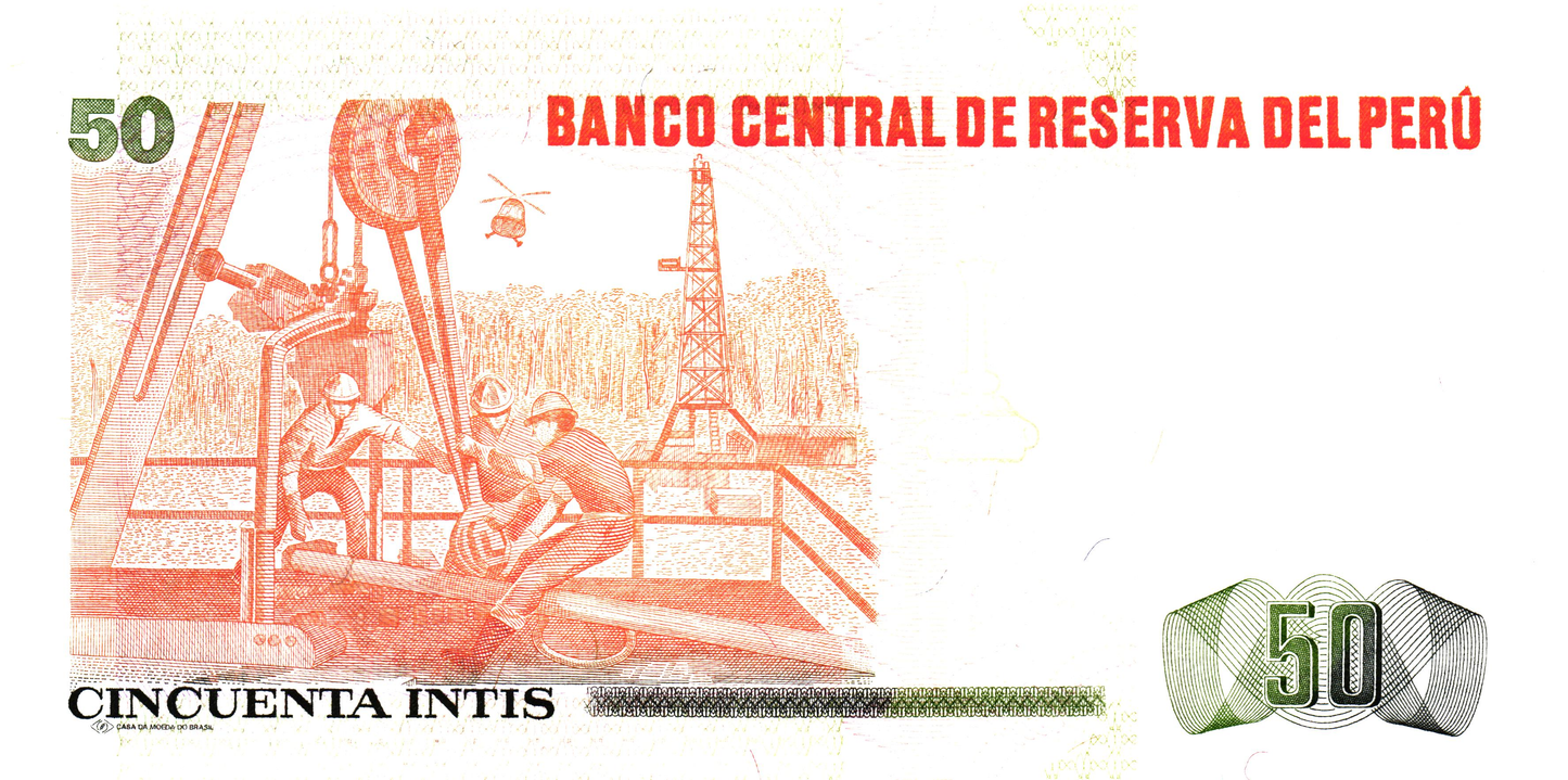 Peru 50 Intis 1987, P131b, UNC