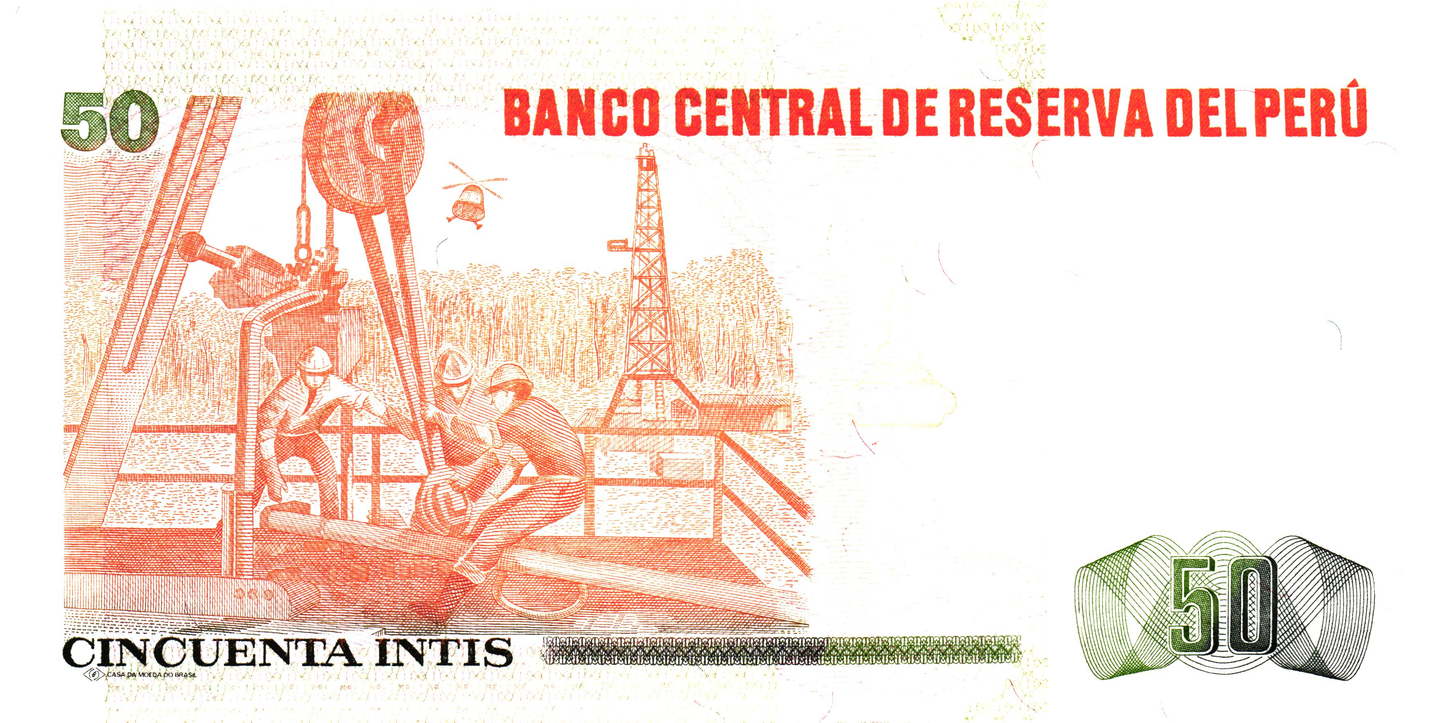 Peru 50 Intis 1987, P131b, UNC
