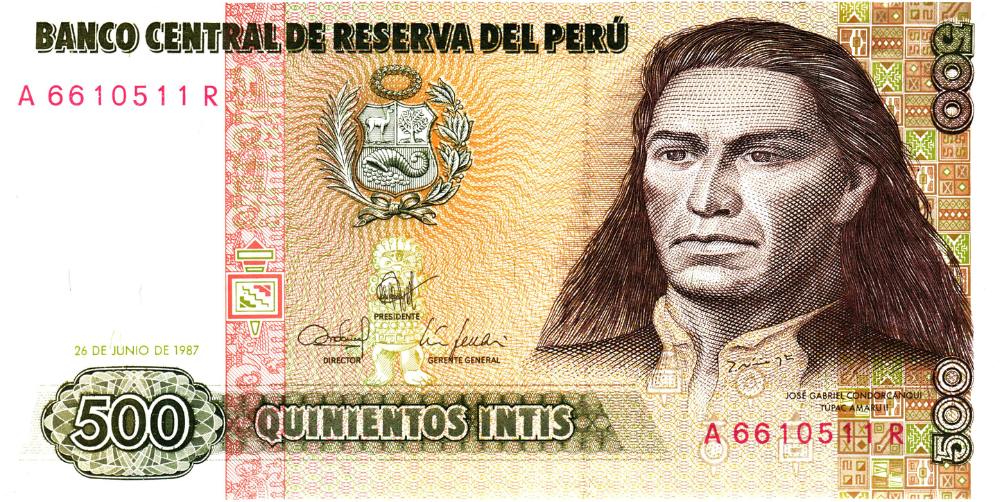 Peru 500 Intis 1987, P134b, UNC
