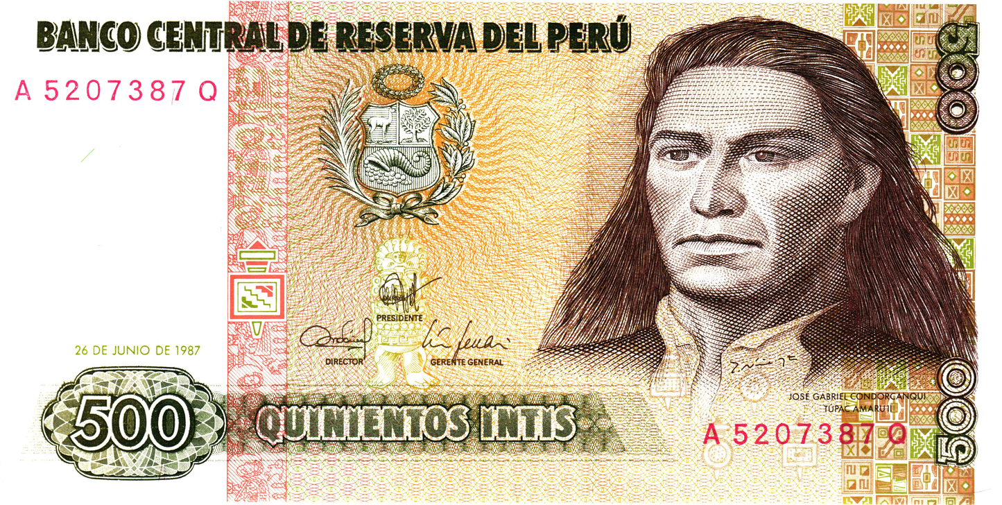 Peru 500 Intis 1987, P134b, UNC