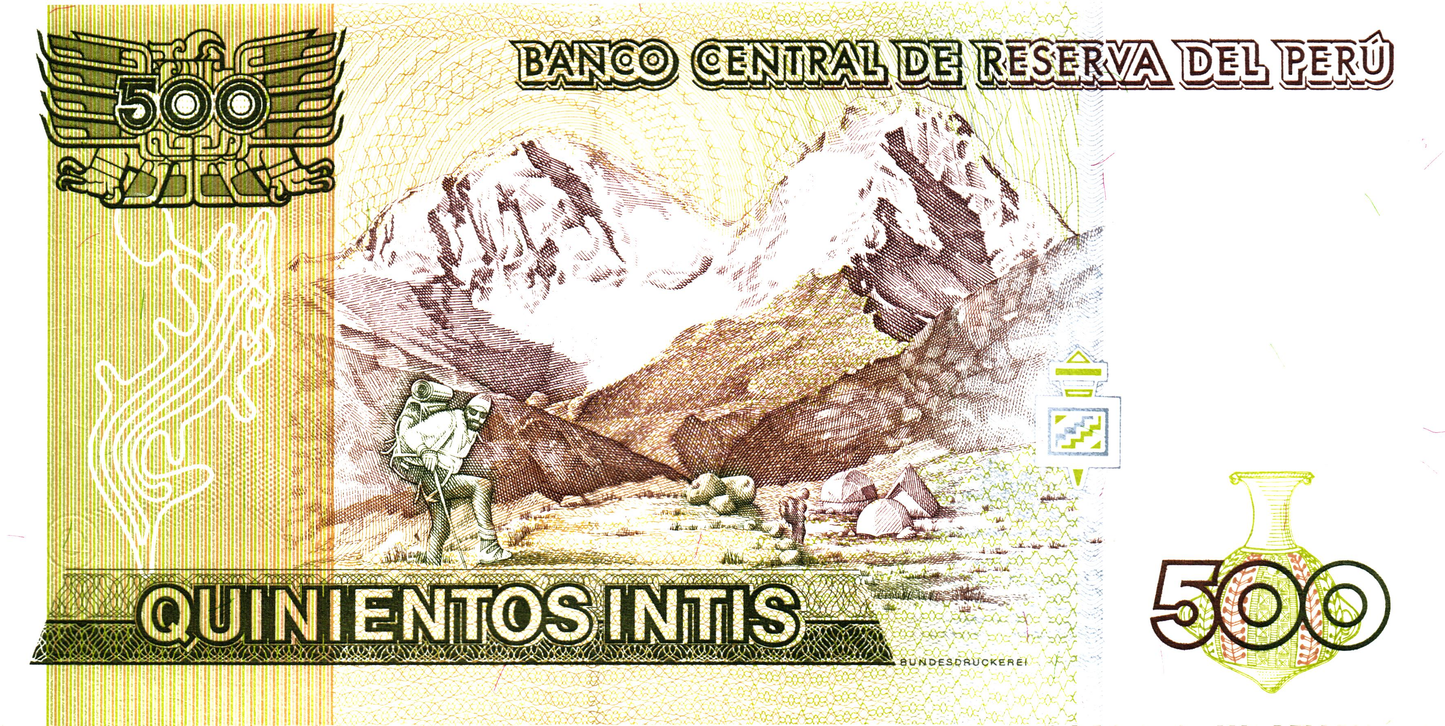 Peru 500 Intis 1987, P134b, UNC