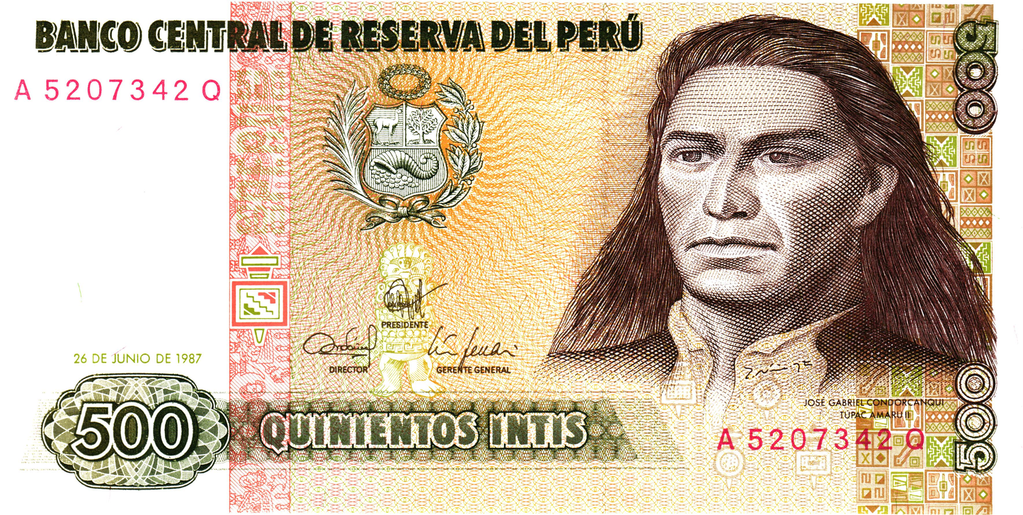 Peru 500 Intis 1987, P134b, UNC