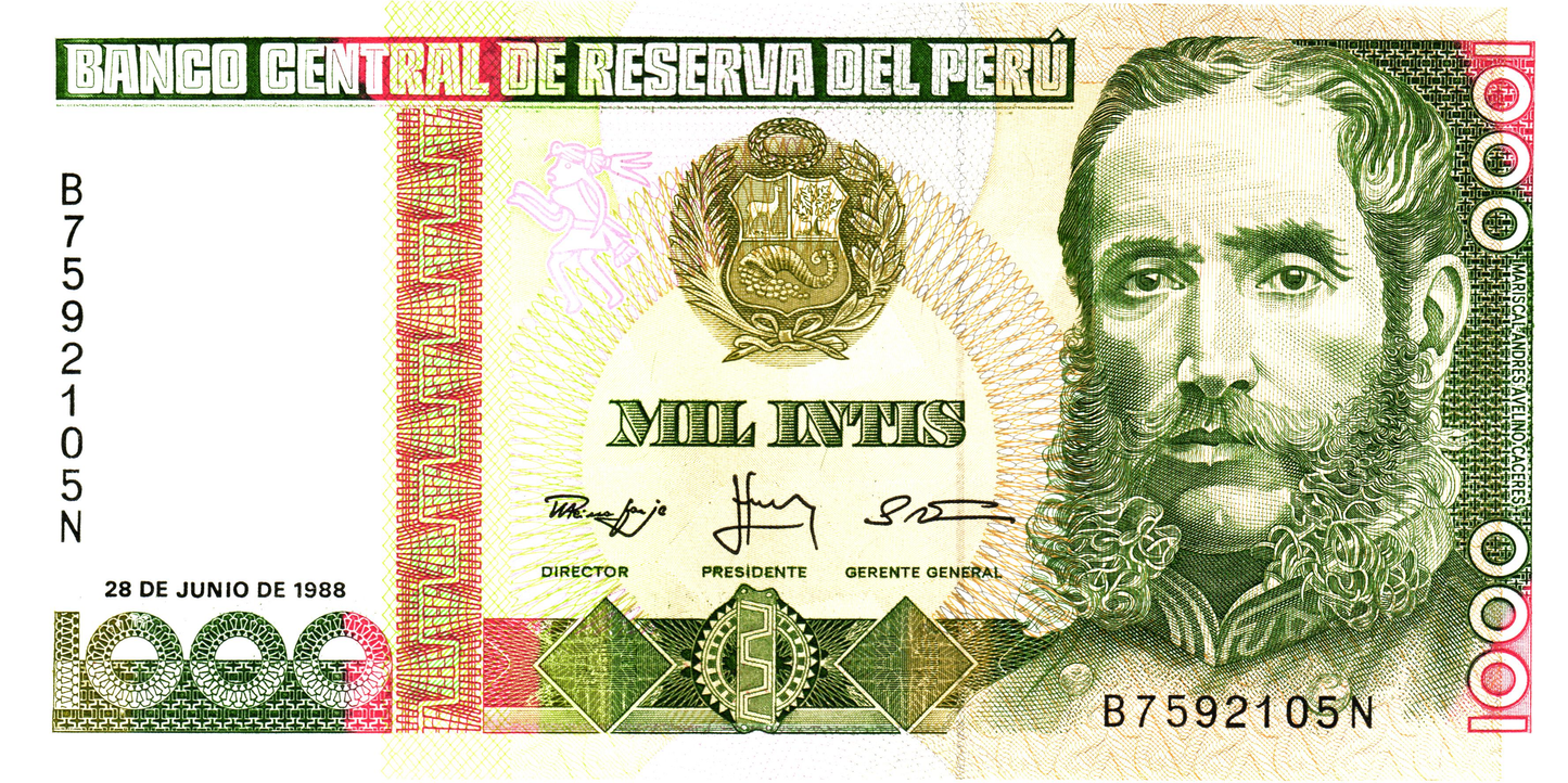 Peru 1000 Intis 1988, P136, UNC