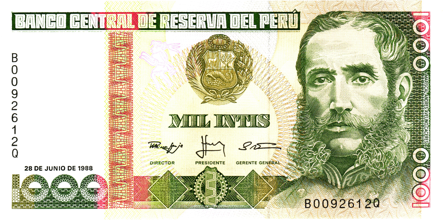 Peru 1000 Intis 1988, P136, UNC