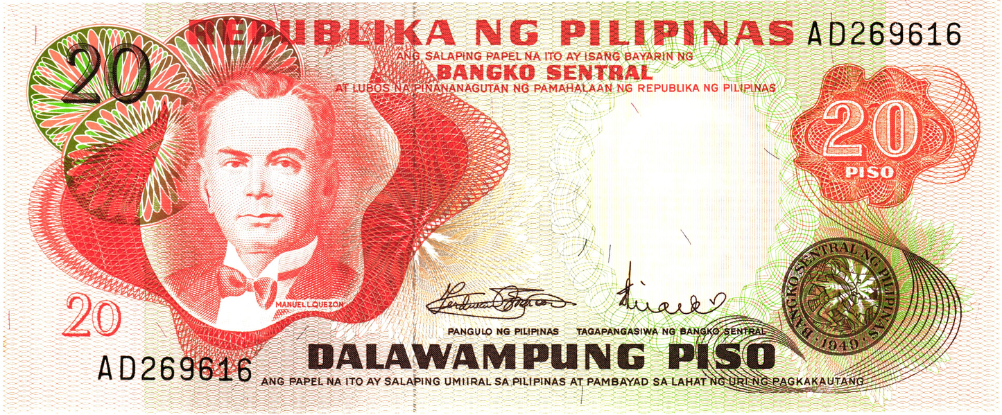 Philippines 20 Pesos ND, P145, UNC