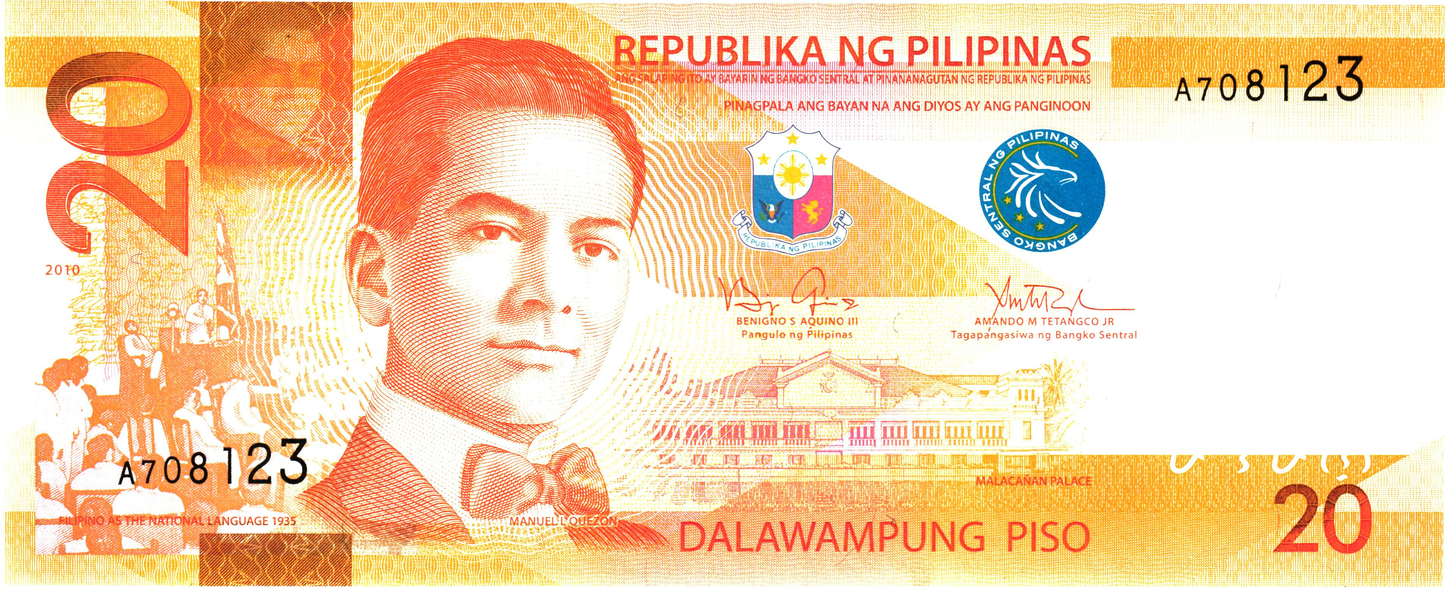 Philippines 20 Pesos 2010, P206, UNC