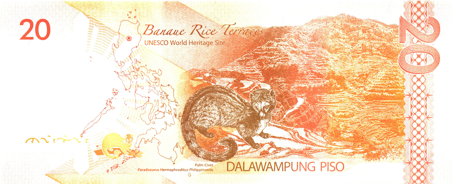 Philippines 20 Pesos 2010, P206, UNC