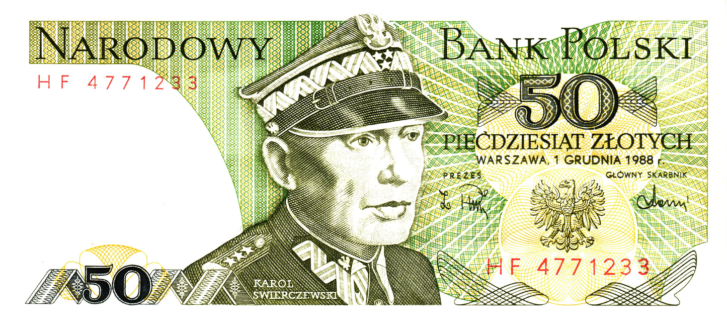 Poland 50 Zlotych 1988, P142c, XF - 6 pcs