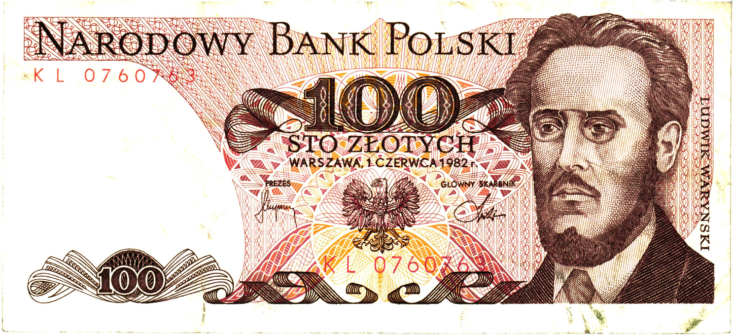 Poland 100 Zlotych 1982, P143d, F/VF