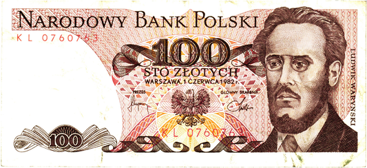 Poland 100 Zlotych 1982, P143d, F/VF