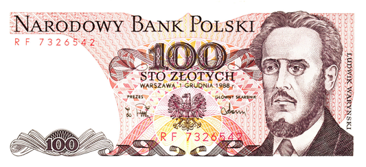Poland 100 Zlotych 1988, P143e, UNC