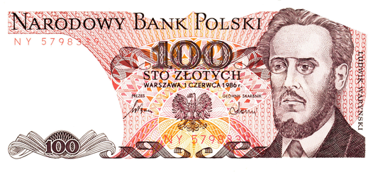 Poland 100 Zlotych 1986, P143e.1, UNC
