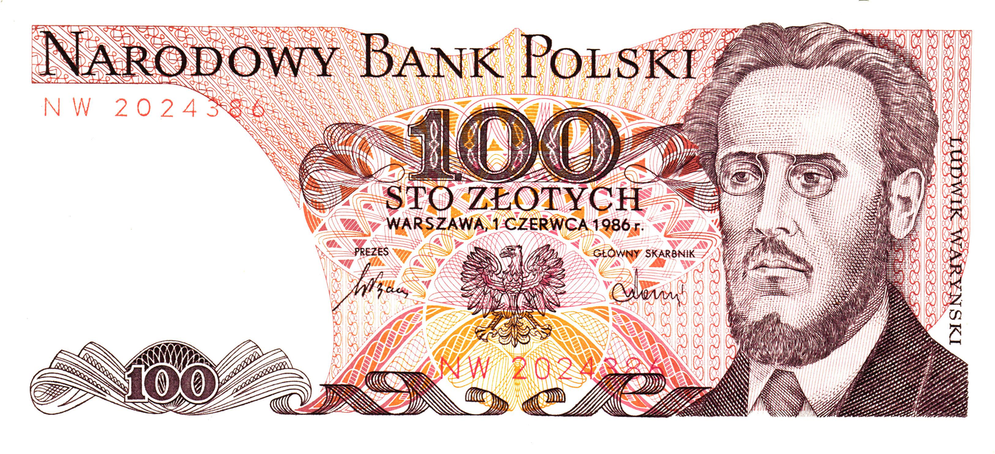 Poland 100 Zlotych 1986, P143e.1, UNC