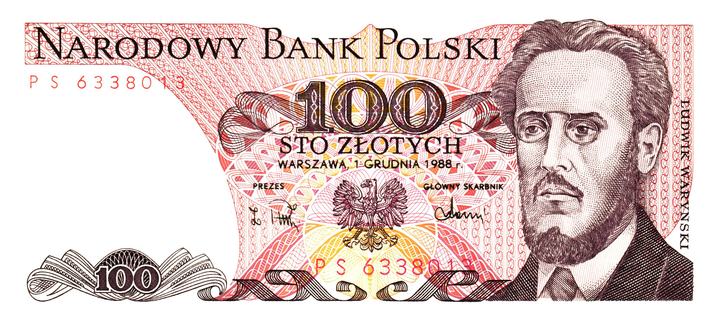 Poland 100 Zlotych 1988, P143e, UNC