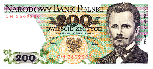 Poland 200 Zlotych 1982, P144b2, F/VF