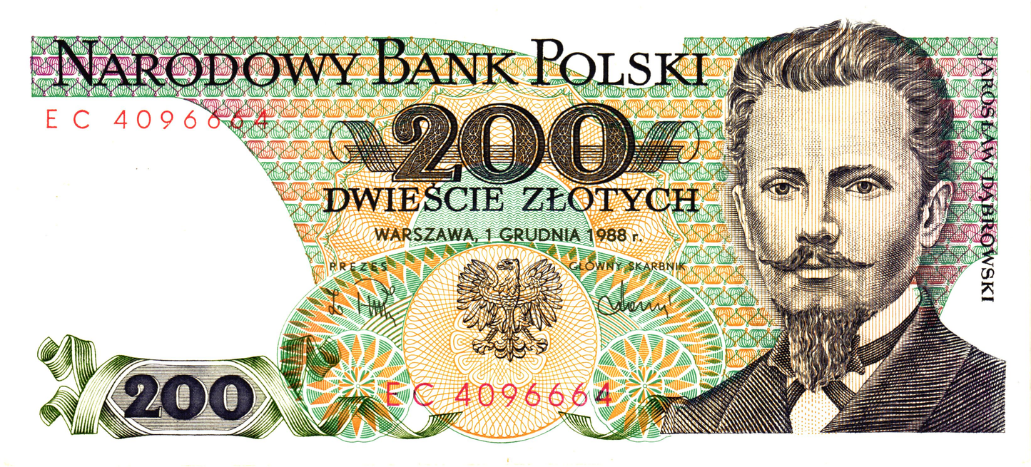 Poland 200 Zlotych 1988, P144c.2, UNC